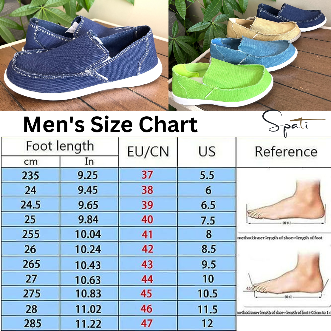 SPATI Men's Canvas Linen Slip On Loafer Lightweight Breathable Casual Travel Office Beach Walking Shoes for Men