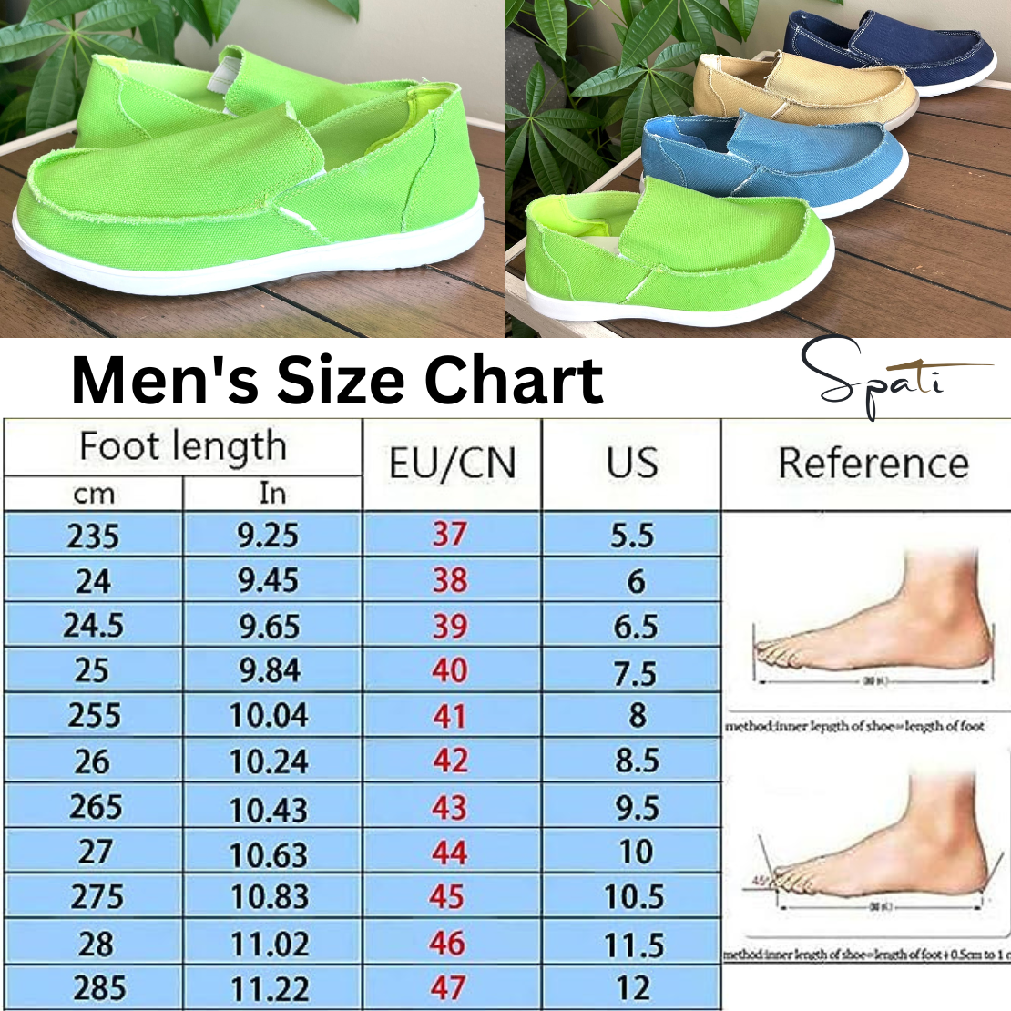 SPATI Men's Canvas Linen Slip On Loafer Lightweight Breathable Casual Travel Office Beach Walking Shoes for Men